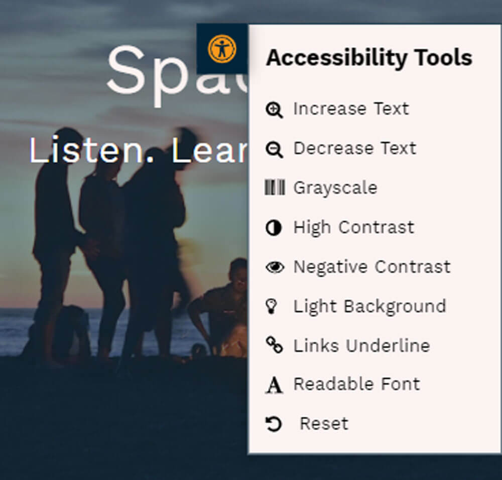 Spaces Accessibility options designed for Spaces International